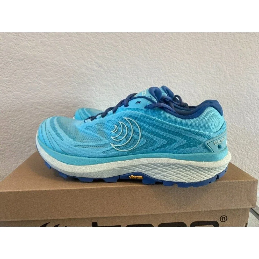 Topo Athletic Pursuit 2 Womens 9 Trail Running Shoe Vibram Sole Blue Green - Picture 4 of 8